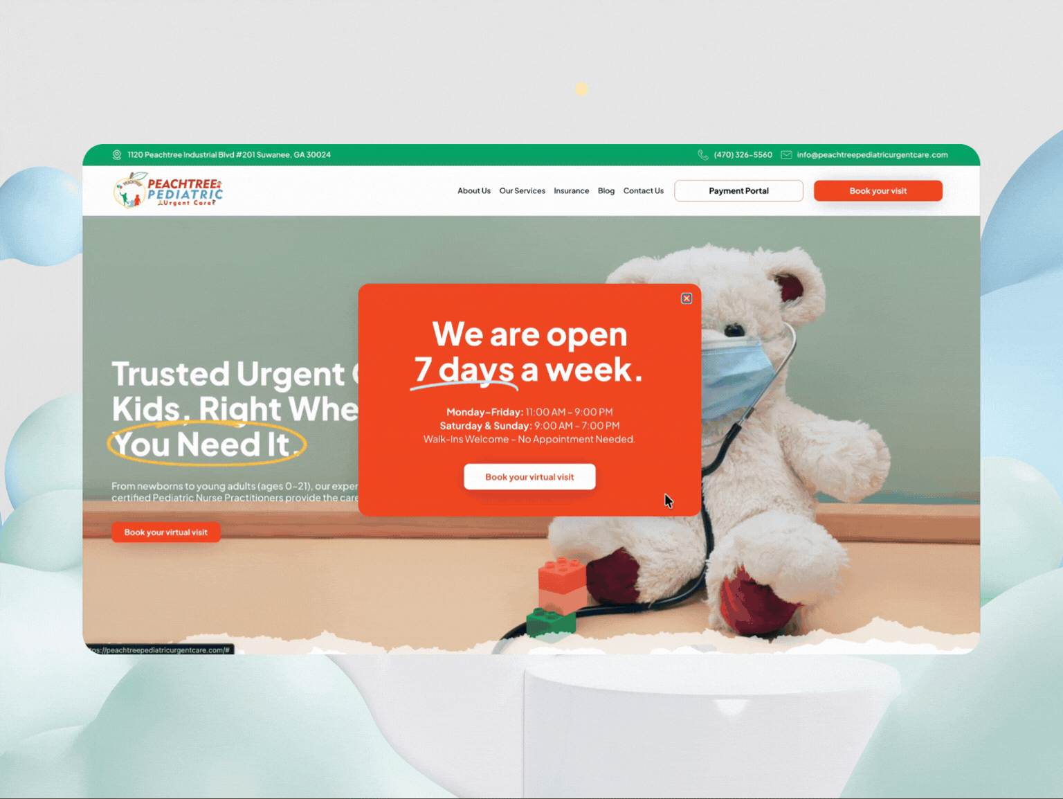 Pediatric Healthcare Website